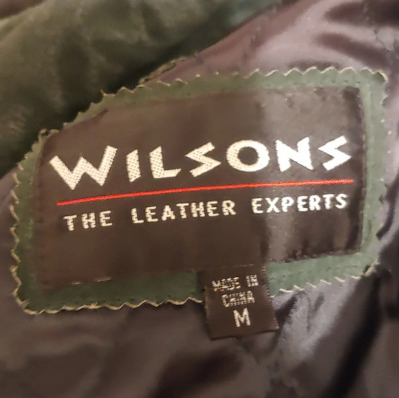 Vintage Wilsons Leather Green Suede Hooded Parka Jacket Size women's Medium - Picture 15 of 16